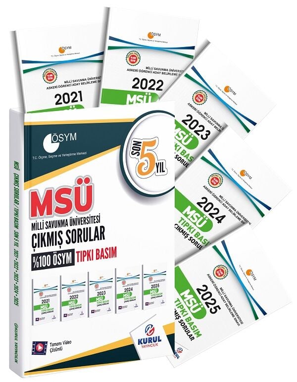 Kurul 2026 MSÜ Çıkmış Sorular Tıpkı Basım Son 5 Yıl Çözümlü Kurul Yayıncılık