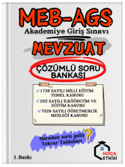 SÜPER FİYAT - Hoca Etkisi 2025 MEB-AGS Mevzuat Soru Bankası Çözümlü - Recep Özceylan Hoca Etkisi Yayınları