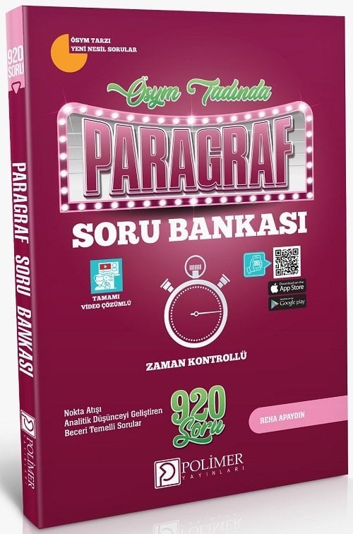 Polimer YKS TYT AYT Paragraf ÖSYM Tadında Soru Bankası Polimer Yayınları