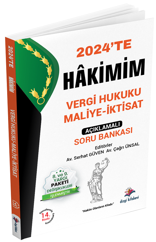 Dizgi Kitap 2024 Hakimim Hakimlik Vergi Hukuku-Maliye-İktisat Soru Bankası Çözümlü 14. Baskı Dizgi Kitap