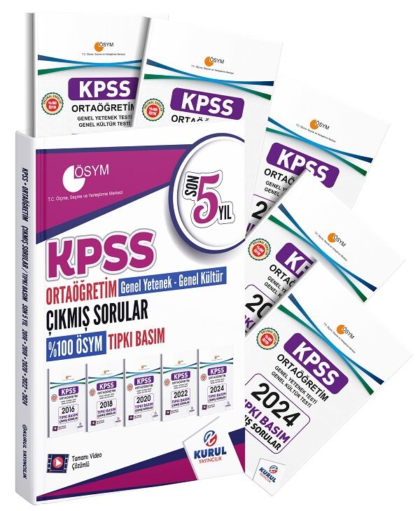 Kurul 2026 KPSS Lise Ortaöğretim Çıkmış Sorular Tıpkı Basım Son 5 Yıl Çözümlü Kurul Yayıncılık