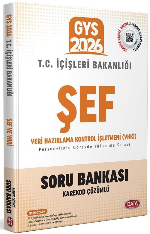 Data 2026 GYS İçişleri Bakanlığı Şef ve VHKİ Soru Bankası Görevde Yükselme Data Yayınları
