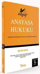 Temsil İMTİYAZ Hakimlik Kaymakamlık Anayasa Hukuku Çalışma Kitabı 5. Baskı - Metin Kaya Temsil Kitap Yayınları