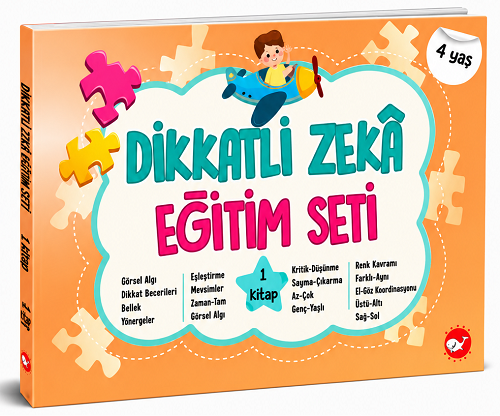 Dikkatli Zeka Eğitim Seti 1. Kitap 4 Yaş Beyaz Balina Yayınları