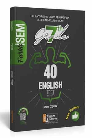 İsem 7. Sınıf Farklı İsem İngilizce 40 Fasikül Deneme Çözümlü İsem Yayıncılık