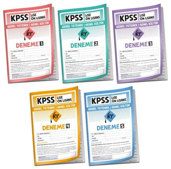 KR Akademi 2026 KPSS Lise Ön Lisans 5 li Deneme Paketi KR Akademi Yayınları