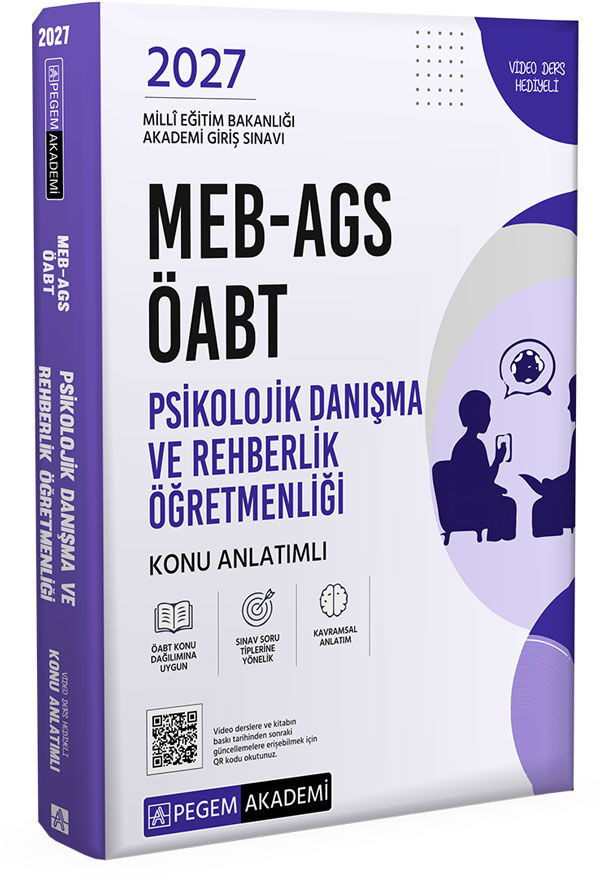 Pegem 2027 ÖABT MEB-AGS Psikolojik Danışma ve Rehber Öğretmenliği Konu Anlatımlı Pegem Akademi Yayınları