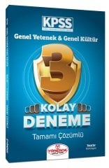 SÜPER FİYAT - Yönerge KPSS Genel Yetenek Genel Kültür Kolay 3 Deneme Çözümlü Yönerge Yayınları