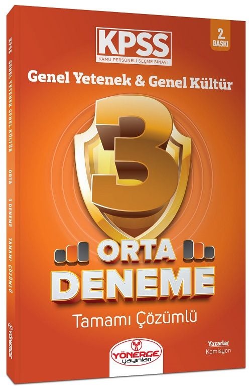 SÜPER FİYAT - Yönerge KPSS Genel Yetenek Genel Kültür Orta 3 Deneme Çözümlü Yönerge Yayınları