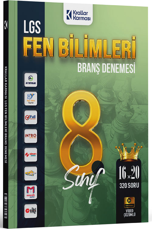Krallar Karması 8. Sınıf LGS Fen Bilimleri 16x20 Branş Denemeleri Krallar Karması