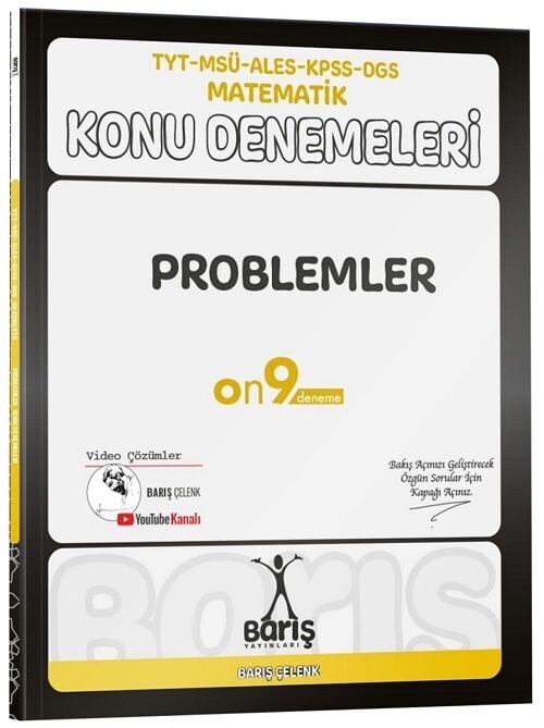 Barış YKS TYT KPSS MSÜ ALES DGS Matematik Problemler Konu Denemeleri - Barış Çelenk Barış Yayınları