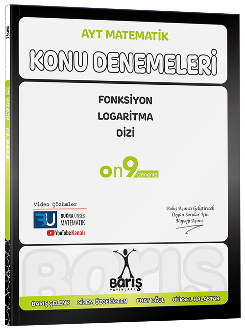 Barış YKS AYT Matematik Fonksiyon, Logaritma ve Dizi Konu Denemeleri - Barış Çelenk Barış Yayınları