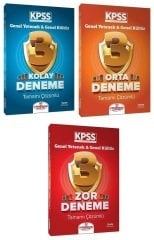 SÜPER FİYAT - Yönerge KPSS Genel Yetenek Genel Kültür Kolay+Orta+Zor 9 Deneme 3 lü Set Yönerge Yayınları