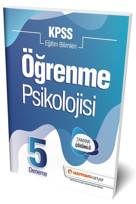 SÜPER FİYAT - Uzman Kariyer KPSS Eğitim Bilimleri Öğrenme Psikolojisi 5 Deneme Çözümlü Uzman Kariyer Yayınları