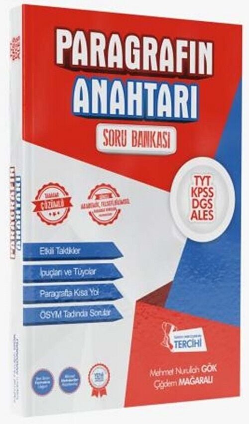 Mehmet Nurullah Gök KPSS ALES DGS TYT Paragrafın Anahtarı Soru Bankası Mehmet Nurullah Gök, Çiğdem Mağaralı