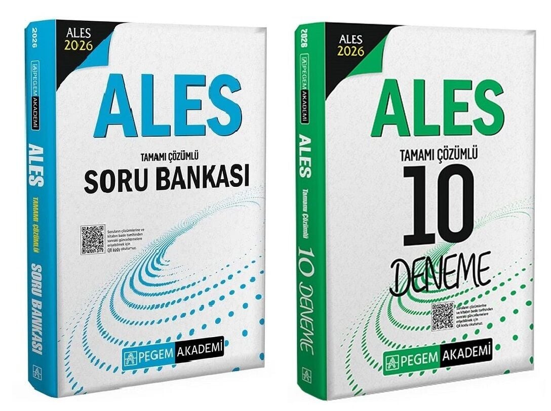 Pegem 2026 ALES Soru Bankası + 10 Deneme 2 li Set Pegem Akademi Yayınları