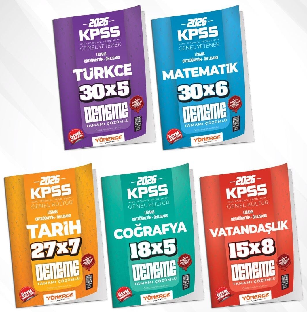 Yönerge 2026 KPSS Genel Yetenek Genel Kültür İLELEBET 31 Deneme 5 li Set Yönerge Yayınları
