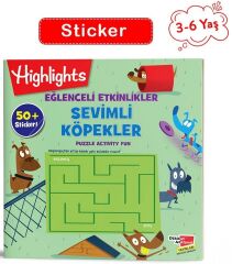 3-6 Yaş Sevimli Köpekler - Sticker Eğlenceli Etkinliklerle Hikayeli Bulmacalar Dikkat Atölyesi Yayınları