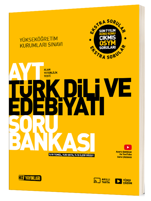 Hız Yayınları YKS AYT Türk Dili ve Edebiyatı Soru Bankası Hız Yayınları