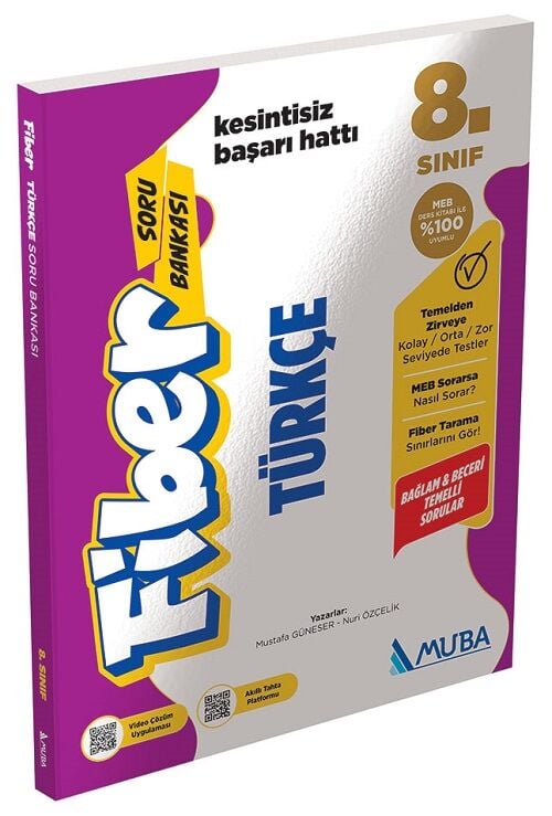 Muba 8. Sınıf Türkçe Fiber Maarif Modeli Soru Bankası Muba Yayınları