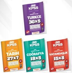 Yönerge 2026 KPSS Tarih + Coğrafya + Vatandaşlık + Türkçe İLELEBET 25 Deneme 4 lü Set Yönerge Yayınları