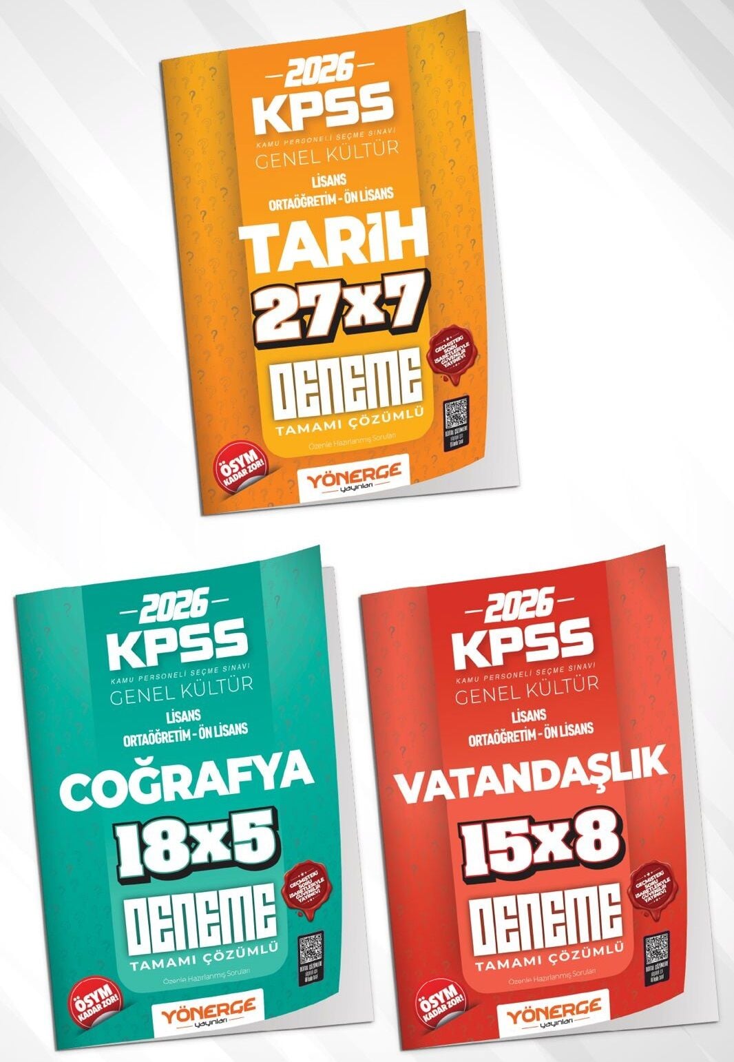 Yönerge 2026 KPSS Tarih + Coğrafya + Vatandaşlık İLELEBET 20 Deneme 3 lü Set Yönerge Yayınları