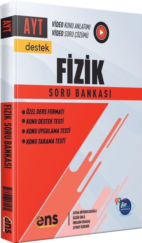 ENS Yayınları YKS AYT Fizik Destek Soru Bankası Çözümlü ENS Yayınları