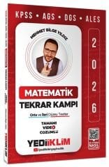 Yediiklim 2026 KPSS MEB-AGS DGS ALES Matematik Tekrar Kampı Video Çözümlü - Mehmet Bilge Yıldız Yediiklim Yayınları