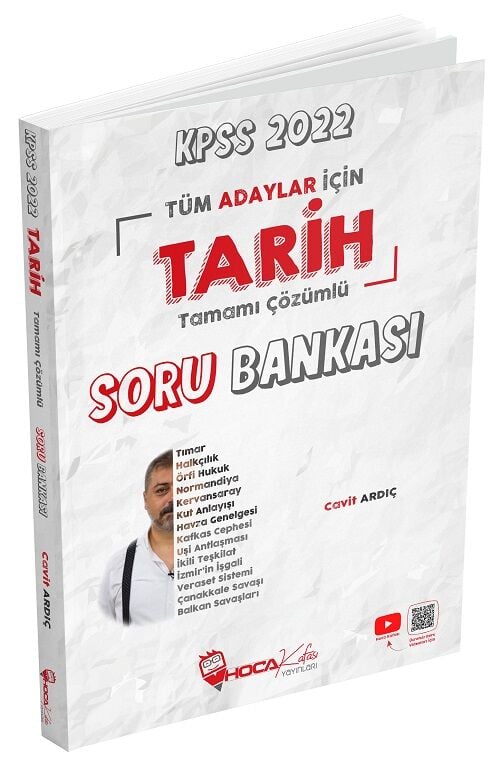 SÜPER FİYAT - Hoca Kafası 2022 KPSS Tarih Soru Bankası Çözümlü - Cavit Ardıç Hoca Kafası Yayınları