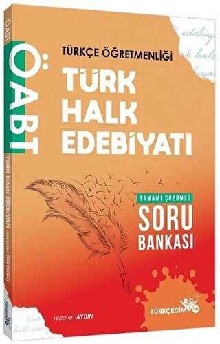 SÜPER FİYAT - Türkçecim TV ÖABT Türkçe Öğretmenliği Halk Edebiyatı Soru Bankası Çözümlü - Hidayet Aydın Türkçecim TV Yayınları