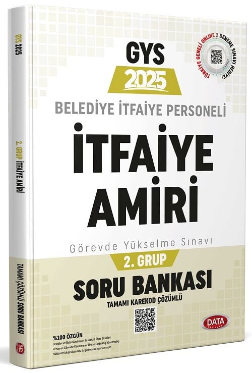 Data 2025 GYS Belediye Zabıta Personeli İtfaiye Amiri 2. Grup Soru Bankası Görevde Yükselme Data Yayınları
