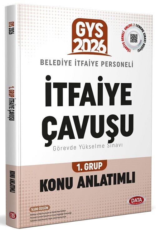 Data 2026 GYS Belediye İtfaiye Personeli İtfaiye Çavuşu 1. Grup Konu Anlatımlı Görevde Yükselme Data Yayınları