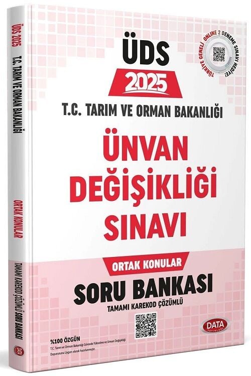 Data 2024 GYS ÜDS Tarım ve Orman Bakanlığı Ortak Konular Soru Bankası Ünvan Değişikliği Data Yayınları
