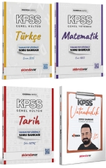 SÜPER FİYAT - Aklımdavar KPSS Türkçe + Matematik + Tarih + Vatandaşlık Kasırga Soru Bankası 4 lü Set Aklımdavar Yayıncılık
