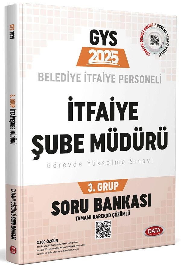 Data 2025 GYS Belediye İtfaiye Personeli İtfaiye Şube Müdürü 3. Grup Soru Bankası Görevde Yükselme Data Yayınları