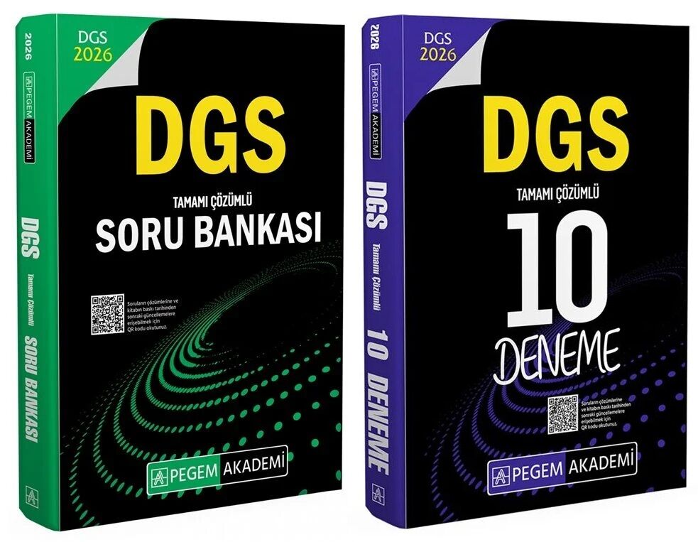 Pegem 2026 DGS Soru Bankası + 10 Deneme 2 li Set Pegem Akademi Yayınları