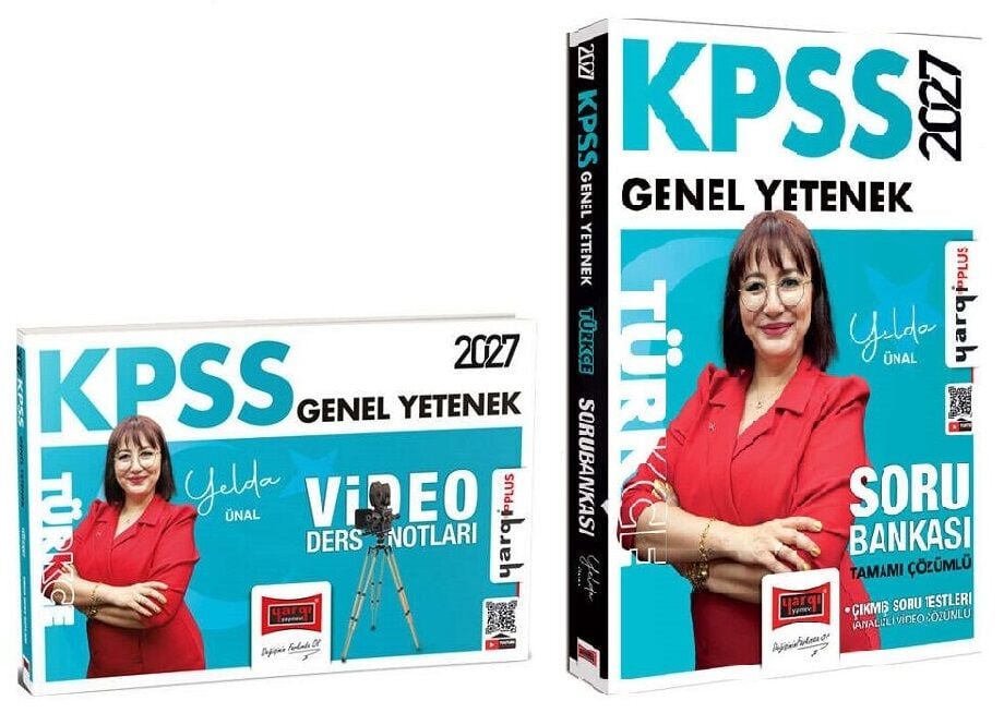 Yargı 2027 KPSS Türkçe Video Ders Notları + Soru Bankası 2 li Set - Yelda Ünal Yargı Yayınları