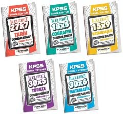 SÜPER FİYAT - Yönerge KPSS Genel Yetenek Genel Kültür İLELEBET 32 Deneme 5 li Set Yönerge Yayınları