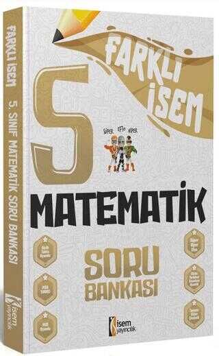 SÜPER FİYAT - İsem 5. Sınıf Farklı İsem Matematik Soru Bankası İsem Yayıncılık