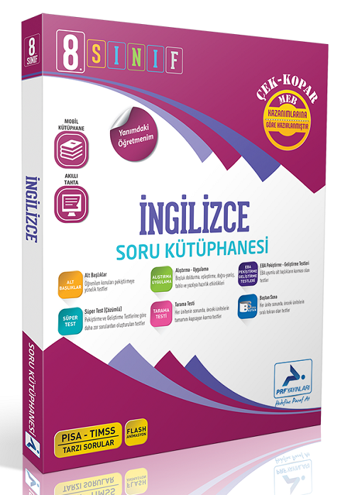 Paraf LGS 8. Sınıf İngilizce Soru Kütüphanesi Soru Bankası Paraf Yayınları