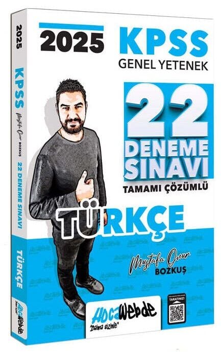 HocaWebde 2025 KPSS Türkçe 22 Deneme Çözümlü - Mustafa Onur Bozkuş HocaWebde Yayınları