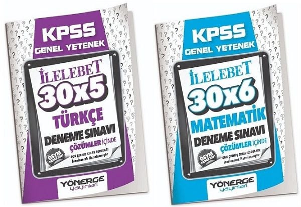 SÜPER FİYAT - Yönerge KPSS Türkçe+Matematik İLELEBET 11 Deneme 2 li Set Yönerge Yayınları
