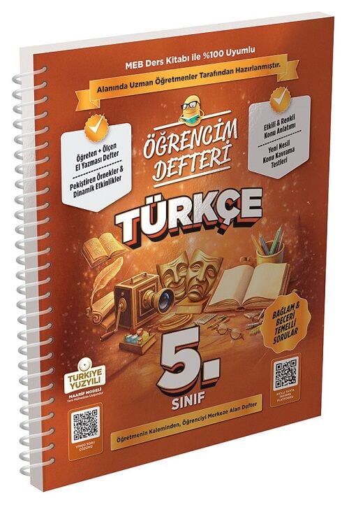 Murat 5. Sınıf Türkçe Maarif Modeli Öğrencim Defteri Murat Yayınları