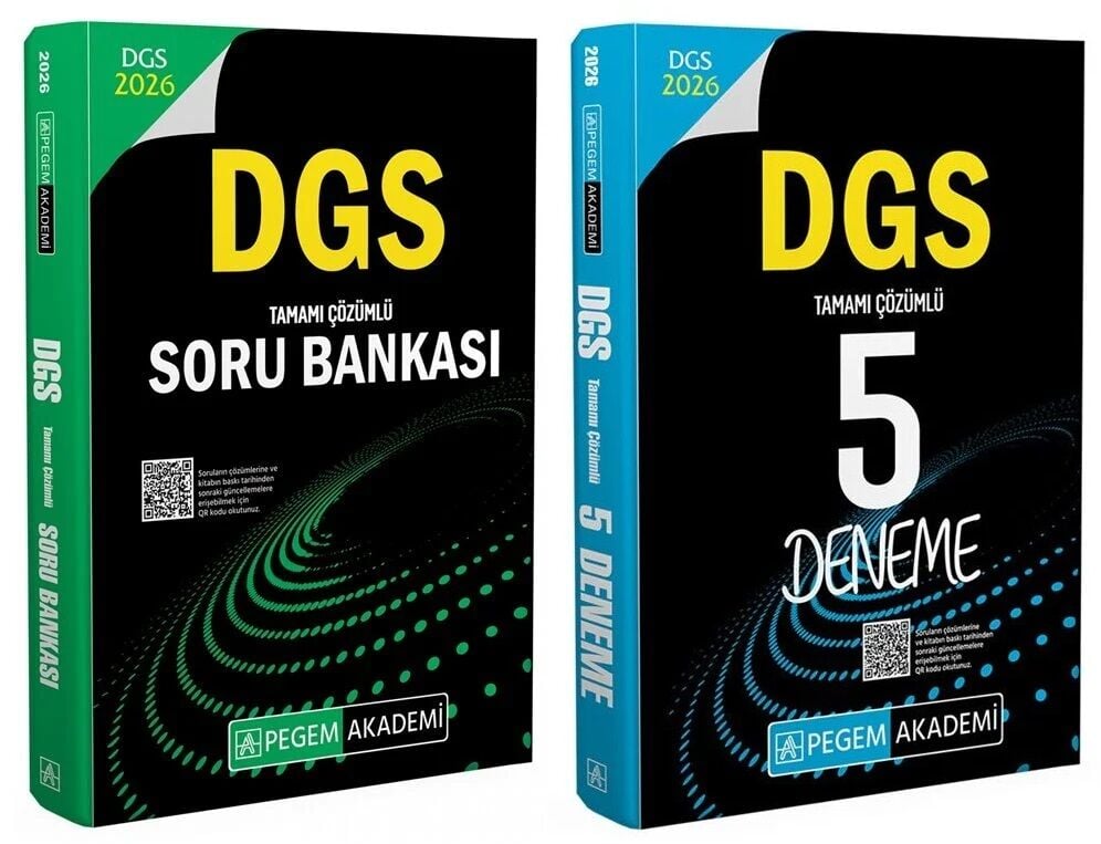 Pegem 2026 DGS Soru Bankası + 5 Deneme 2 li Set Pegem Akademi Yayınları