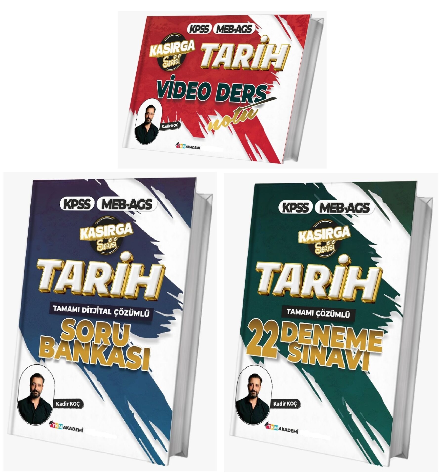 TKM Akademi 2026 KPSS MEB-AGS Tarih Kasırga Video Ders Notu + Soru Bankası + 22 Deneme 3 lü Set - Kadir Koç TKM Akademi
