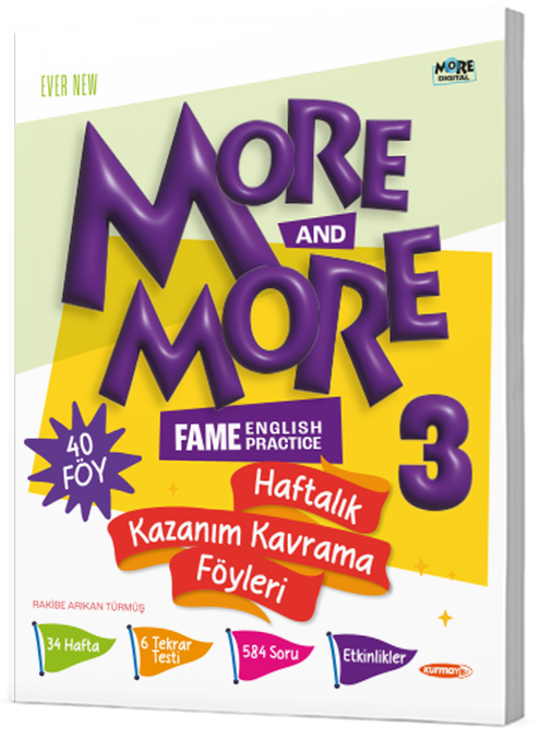 Kurmay ELT More and More English 3 Haftalık Kazanım Kavrama Föyleri Kurmay ELT Yayınları