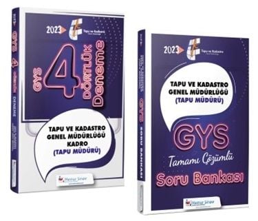Memur Sınav 2023 GYS Tapu ve Kadastro Genel Müdürlüğü Tapu Müdürü Soru + 4 Deneme 2 li Set Görevde Yükselme Memur Sınav