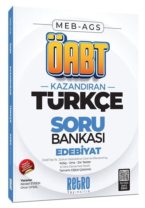 Retro ÖABT MEB-AGS Türkçe Öğretmenliği Edebiyat Kazandıran Soru Bankası Çözümlü - Kevser Evsen Retro Yayıncılık