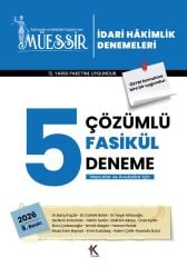 Kuram 2026 MÜESSİR İdari Hakimlik 5 Deneme Fasikül Çözümlü 9. Baskı Kuram Kitap Yayınları
