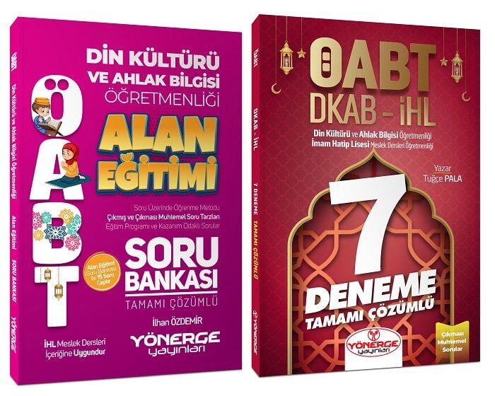 SÜPER FİYAT - Yönerge ÖABT Din Kültürü Soru + 7 Deneme 2 li Set - Tuğçe Pala Yönerge Yayınları